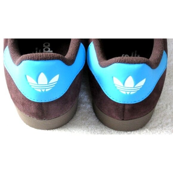 Adidas Men\'s Gazelle Shadow Brown Sky Rush Blue Sneakers Sizes NIB JH5392